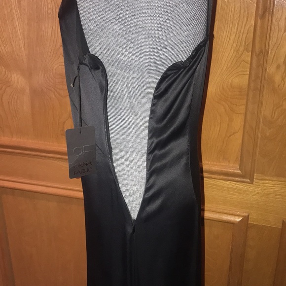 Orna Farho Black Meline 100% Silk Gown Size T44 eu - US 8 - Picture 12 of 14
